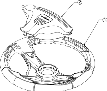 Steering Wheel Diagram and Parts List for Z-FORCESZ54 (17BSDGHC010)(2016) Cub Cadet Lawn Tractor
